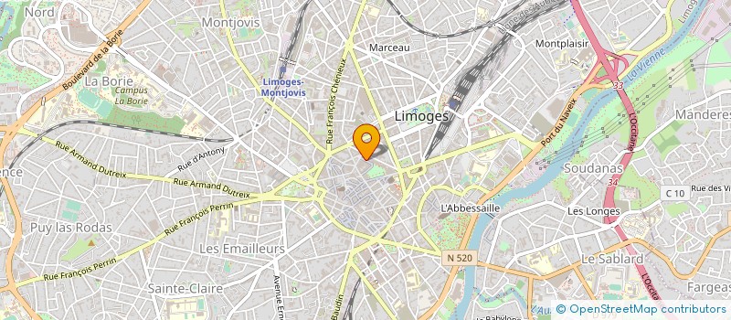 localisation de l'entreprise ACP GROUP à LIMOGES