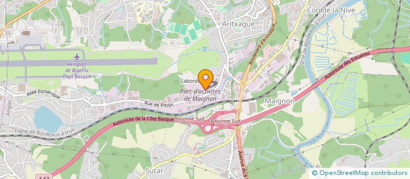 localisation de l'entreprise ACP64 à ANGLET