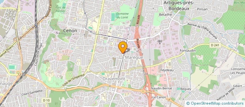 localisation de l'entreprise ACPC à CENON