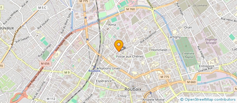 localisation de l'entreprise ACQA-ASSOCIATION COMITE DE QUARTIER DE L ALMA  ROUBAIX