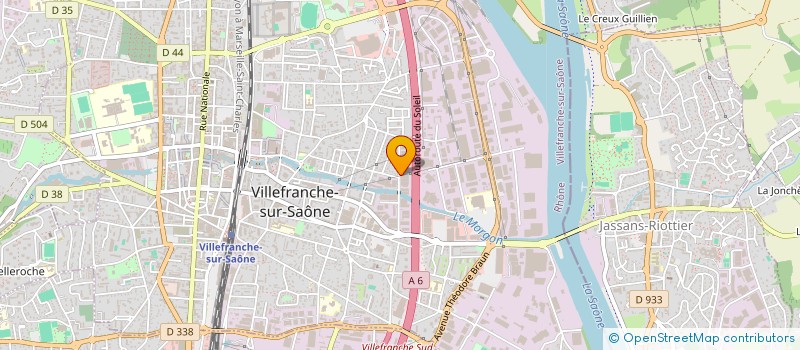 localisation de l'entreprise ACQUA PISCINES & ALENTOURS SARL  VILLEFRANCHE-SUR-SAONE