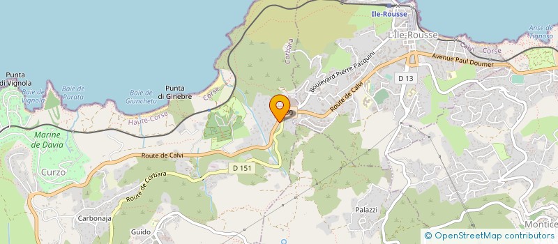 localisation de l'entreprise ACQUAVIVA DISTRIBUTION à CORBARA