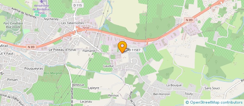 localisation de l'entreprise ACQUISITION CREATION REPRISE ENTREPRISES     SOCIETES  YVRAC