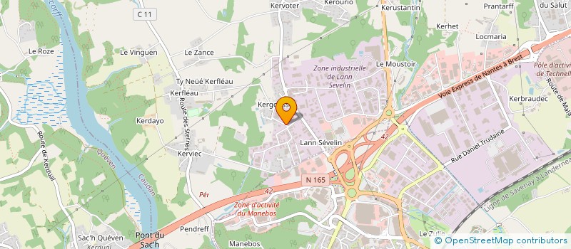 localisation de l'entreprise ACR  CAUDAN