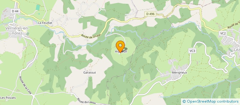 localisation de l'entreprise ACR  VERRIERES-EN-FOREZ