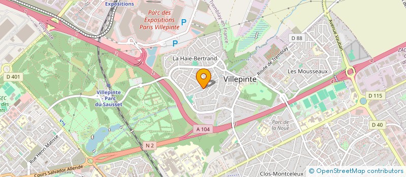 localisation de l'entreprise ACR RESEAUX à VILLEPINTE