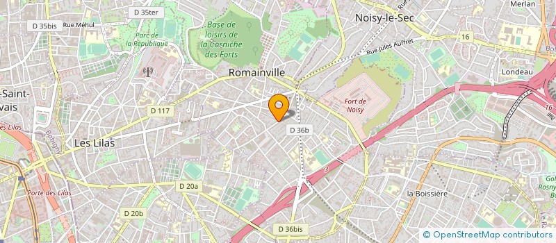 localisation de l'entreprise ACR SERVICES à ROMAINVILLE