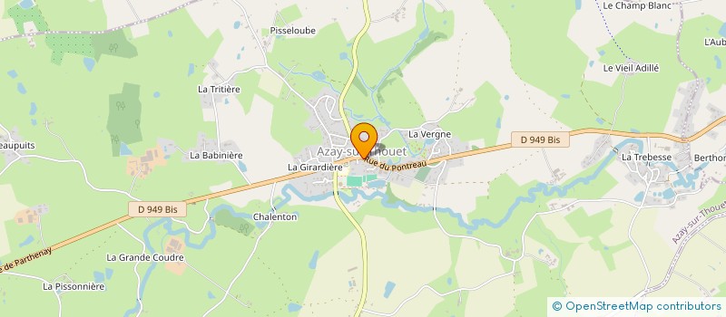 localisation de l'entreprise ACRAS  AZAY-SUR-THOUET