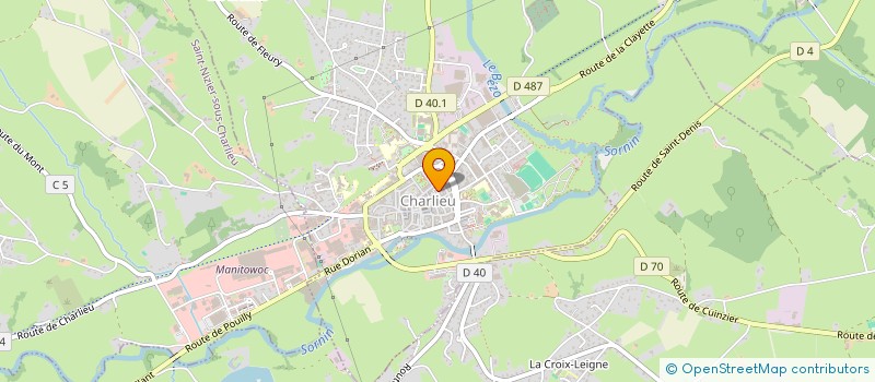 localisation de l'entreprise ACREA à CHARLIEU