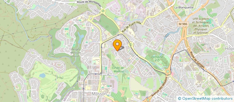 localisation de l'entreprise ACREALIS à MONTPELLIER