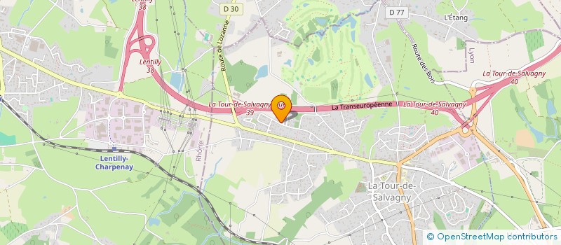 localisation de l'entreprise ACRO NET SERVICES  LA TOUR-DE-SALVAGNY