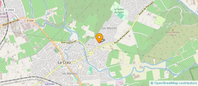 localisation de l'entreprise ACRO'VERT TIGE à LA CRAU