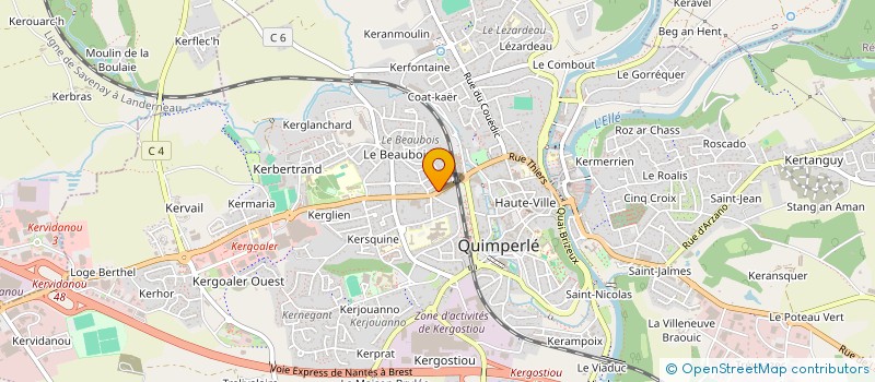 localisation de l'entreprise ACRO-ZENITH à QUIMPERLE