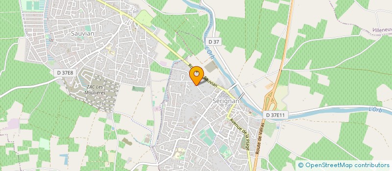 localisation de l'entreprise ACROM BATIMENT à SERIGNAN