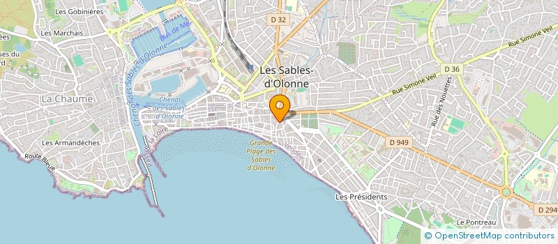 localisation de l'entreprise ACROPOLE à LES SABLES D'OLONNE