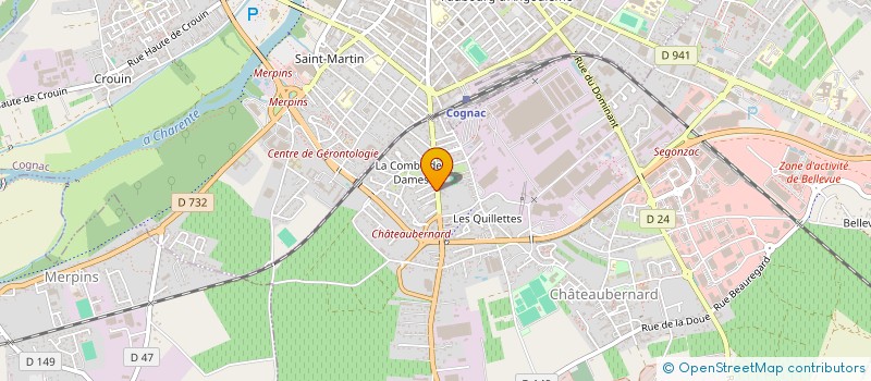 localisation de l'entreprise ACROPOLE à CHATEAUBERNARD