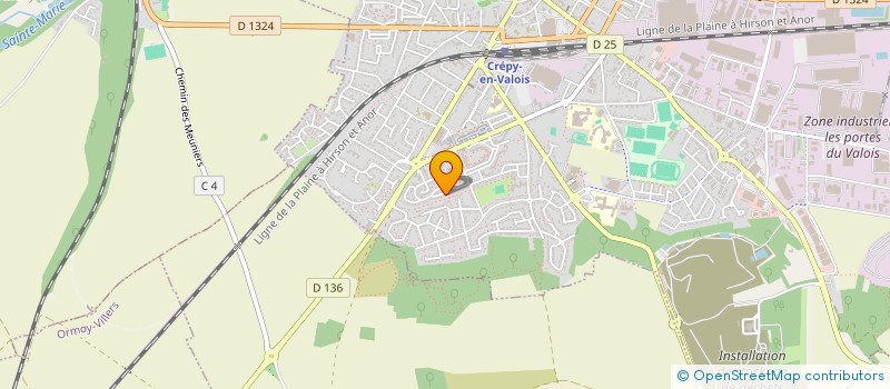 localisation de l'entreprise ACROTERES  CREPY-EN-VALOIS