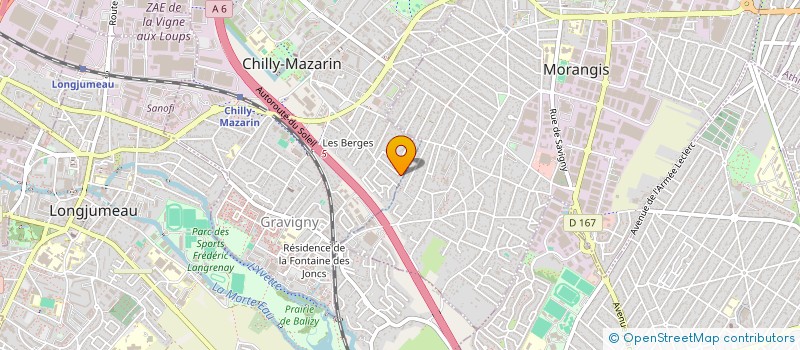 localisation de l'entreprise ACRUX à CHILLY-MAZARIN