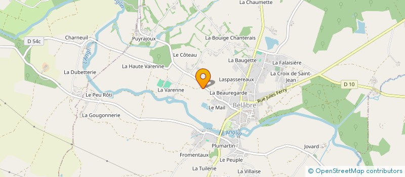 localisation de l'entreprise ACS à BELABRE