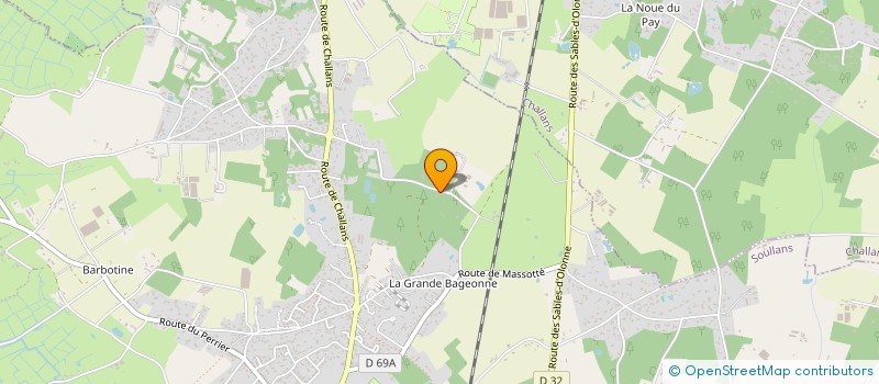 localisation de l'entreprise ACS à SOULLANS