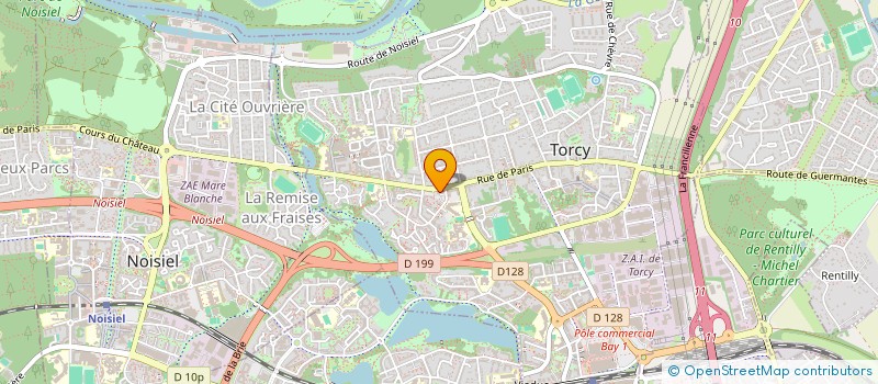 localisation de l'entreprise ACS ( APPLICATIONS CAISSES SYSTEMES ) à TORCY