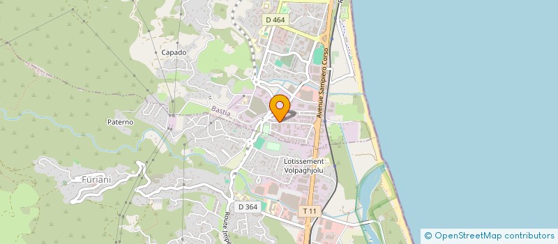 localisation de l'entreprise ACS CONSTRUCTION à BASTIA