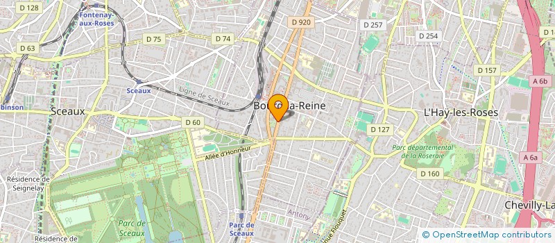 localisation de l'entreprise ACS IMMO à BOURG-LA-REINE