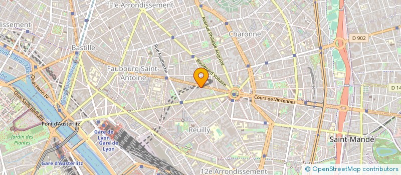 localisation de l'entreprise ACSA  PARIS 12