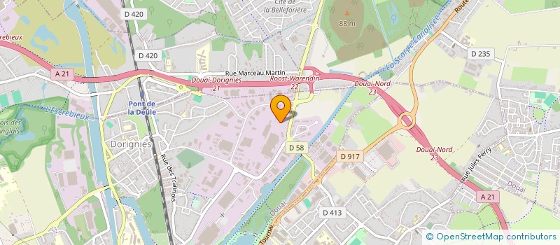 localisation de l'entreprise ACSA PROTECTION à DOUAI