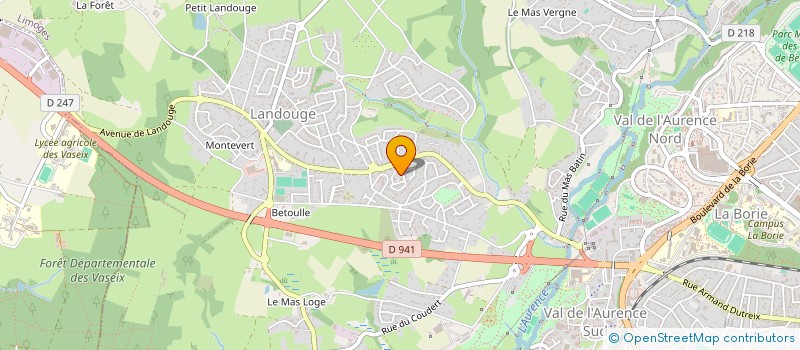 localisation de l'entreprise ACSAF à LIMOGES