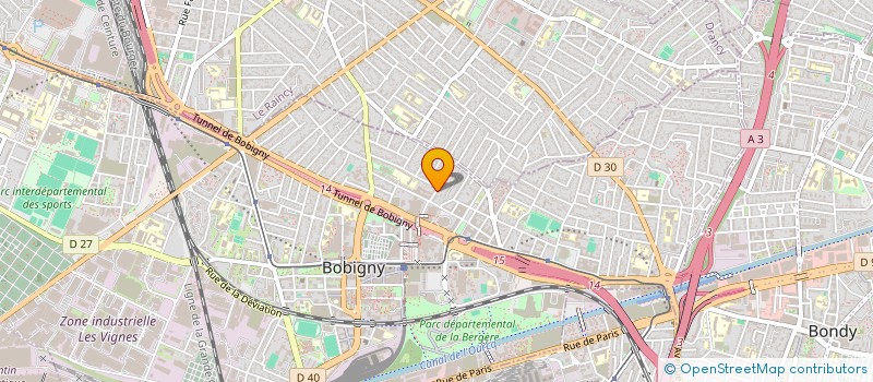 localisation de l'entreprise ACSANTE 93 à BOBIGNY