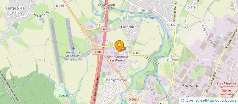 localisation de l'entreprise ACSB 71 à CHAMPFORGEUIL