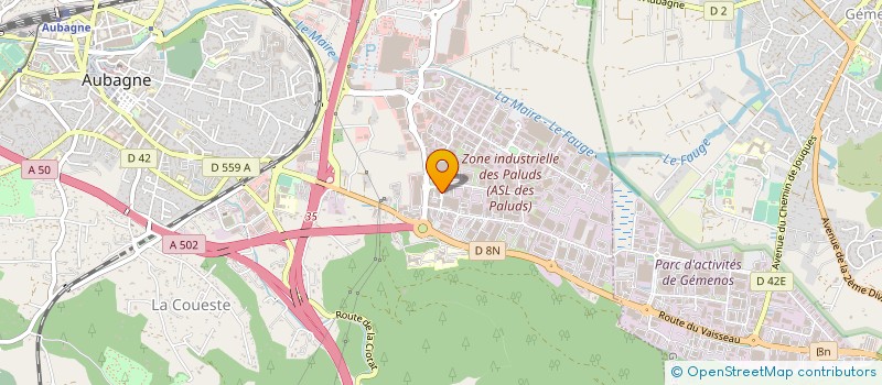 localisation de l'entreprise ACSB à AUBAGNE