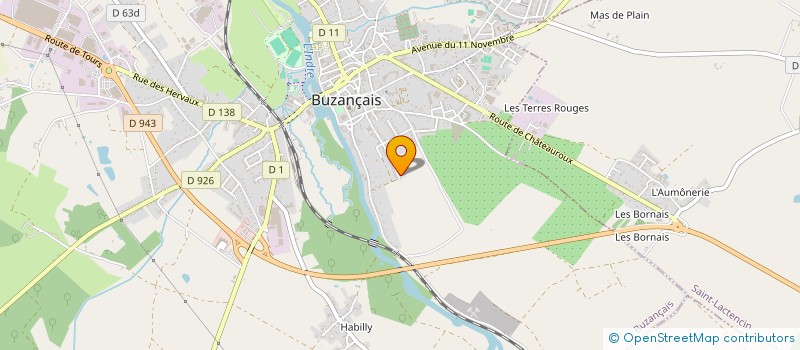 localisation de l'entreprise ACSB GYM DOUCE à BUZANCAIS