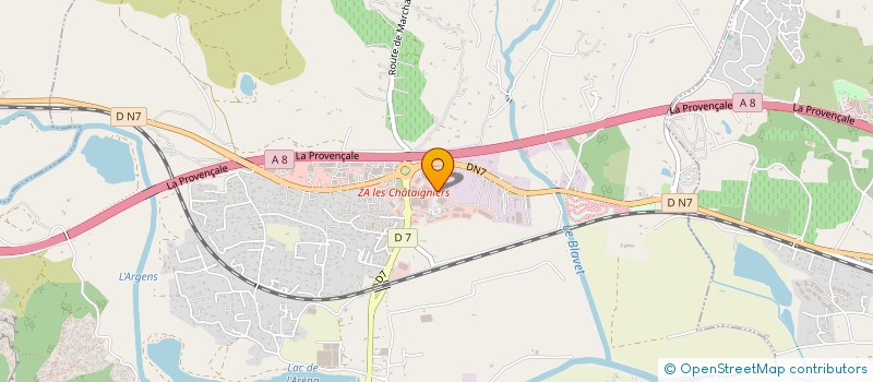 localisation de l'entreprise ACSB83 à ROQUEBRUNE-SUR-ARGENS