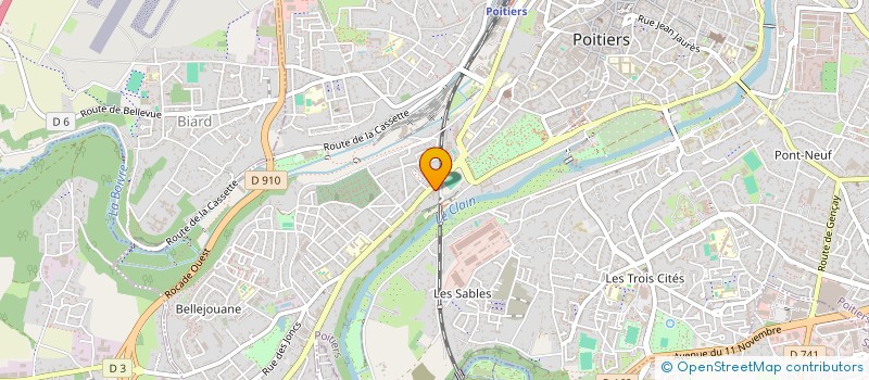 localisation de l'entreprise ACSEX à POITIERS