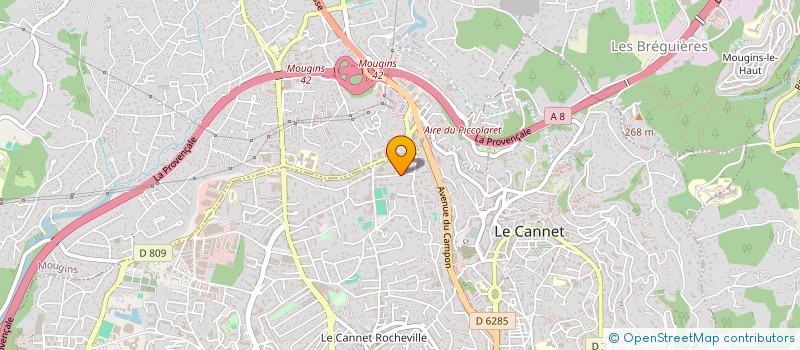 localisation de l'entreprise ACSLMG à LE CANNET