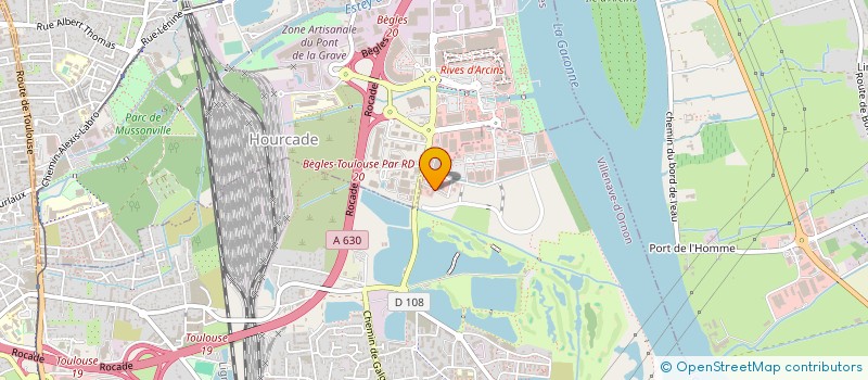 localisation de l'entreprise ACSTS ATLANTIQUE CONCEPTION ET SUIVI THERMIQUE ET SANITAIRE  GUJAN-MESTRAS