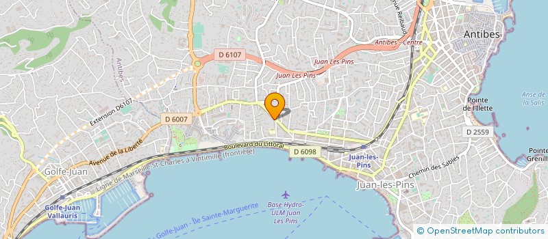 localisation de l'entreprise ACT 2 à ANTIBES