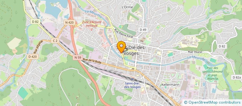 localisation de l'entreprise ACT'2 à SAINT-DIE-DES-VOSGES