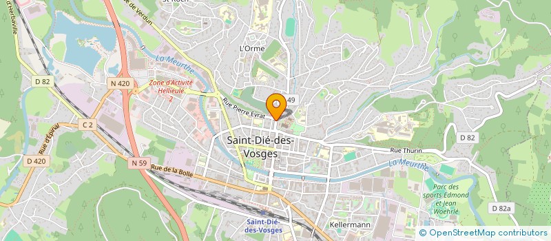 localisation de l'entreprise ACT'7 à SAINT-DIE-DES-VOSGES