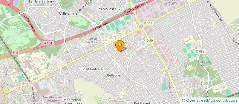 localisation de l'entreprise ACT BATIMENT à VILLEPINTE