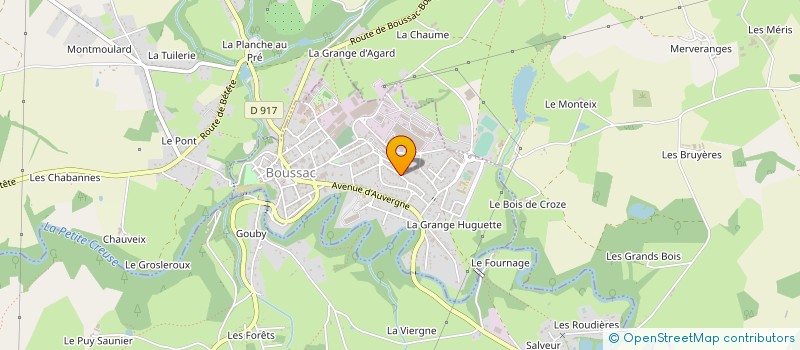 localisation de l'entreprise ACT'COMPANY à BOUSSAC