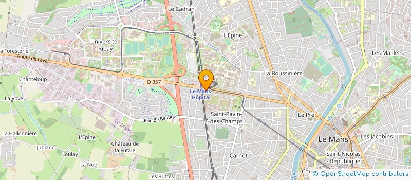 localisation de l'entreprise ACT'ETUDES DIAGNOSTICS à LE MANS
