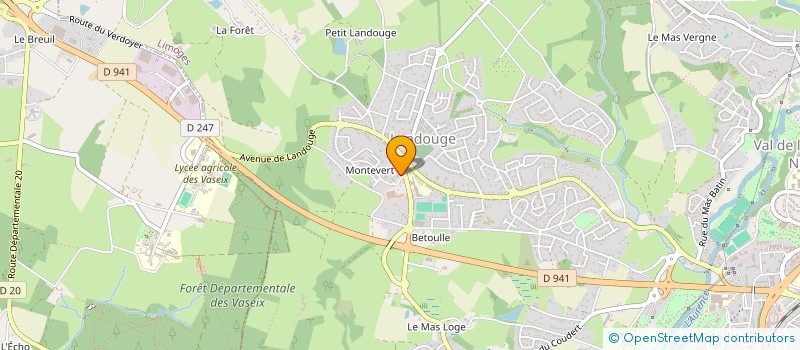 localisation de l'entreprise ACT INFI LANDOUGE-MONTEVERT/VERNEUIL à LIMOGES