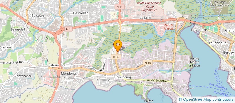 localisation de l'entreprise ACT SOFTWARE  BAIE-MAHAULT