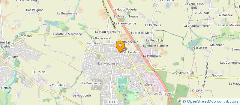 localisation de l'entreprise ACT2C  LA MEZIERE