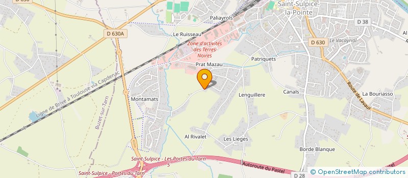 localisation de l'entreprise ACT2P (ASSISTANCE CONDUITE DE TRAVAUX PASCAL PELISSIER) à SAINT-SULPICE-LA-POINTE