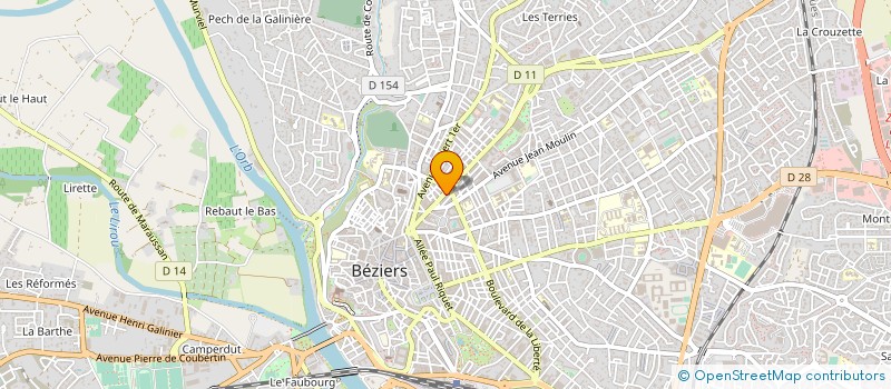 localisation de l'entreprise ACTADATA  BEZIERS