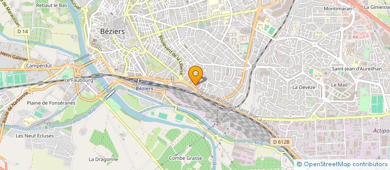 localisation de l'entreprise ACTAH & ASSOCIES  BEZIERS